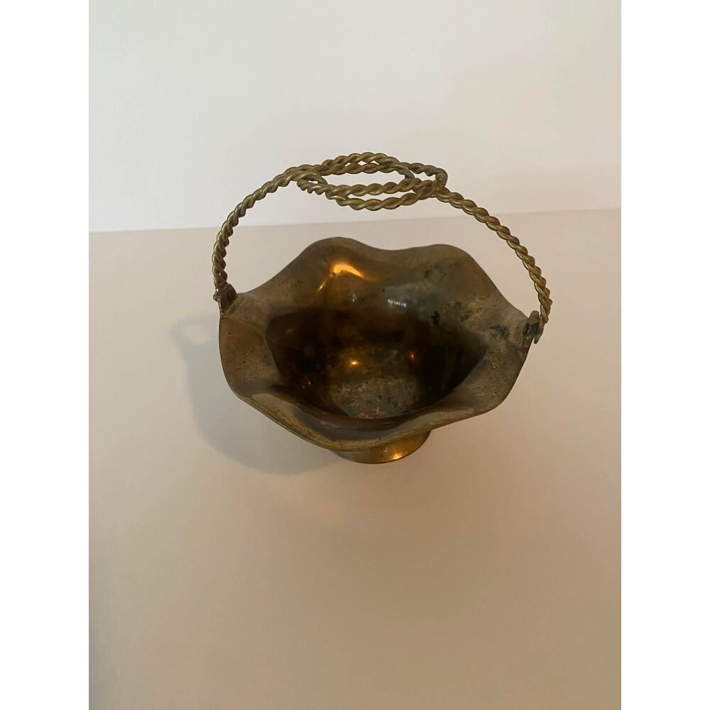 Vintage Hosley Brass Basket